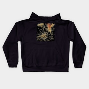 Fairy Dust Flowers Abstract on Black Kids Hoodie